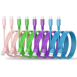�}�C�N�� usb �P�[�u�� Micro 1M 8�{�Z�b�g �}���[�d �����f�[�^�]�� �f���ɂ��� �A���h���C�h Android �[�d�P�[�u�� �R�[�h ps4�R���g���[���[�Ή� Xperia Galaxy AQUOS Kindle Xbox�ȂǑΉ� (�}�C�N�� USB �}
