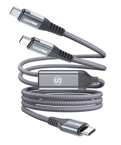  USB Type C P[u 1.3M / 1{Zbg 2-in-1 PD 100W USB C to USB C P[u }[d USB 2.0P[u  2䓯[d iPhone16 / iPhone15 Pro Max Plus iPad Pro / Air / MacBook Samsung Galaxy S24 / S23 PixelType c