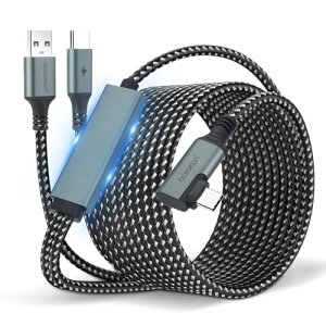 NP[u 6M L for Meta Quest 3S / 3 / 2 for PICO 4 ANZTƌ݊ USB 3.0 ő5Gbps ^CvC VR ڑP[u [d 90x iCn xNߋt VR wbhZbg Q[~O PC 