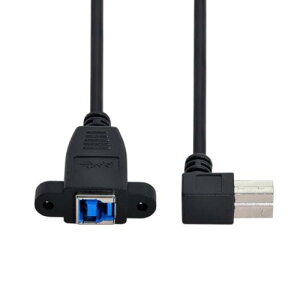 �v�����^�[�P�[�u�� USB3.0 Type B �I�X ���X 90�x�p�x�����P�[�u�� �p�l���}�E���g�l�W�t�� �v�����^�[�p �n�[�h�f�B�X�N 50cm ��������