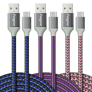 USB CP[u 3m Galaxy S21 / S20 Ultra / Note 10 / A10 Moto Z2 LG V30 / G6 & USB CfoCXɑΉґgϋv}[dUSB 2.0^CvCR[h3{pbN (3M u[ / p[v / sN) 