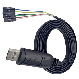 USB TTL シリアルケーブル FTDI FT232RL IC内蔵 1.8M / 5.9FT 送料無料
