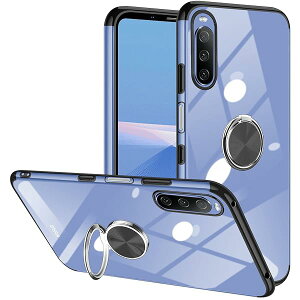 Xperia 10 III リング ケース付き クリア 薄型tpu 透明 クリア一体型 変形防止 耐衝撃 落下防止 メッキ加工 車載ホルダー軽量人気全面保護防塵 衝撃吸収 sonyケース 送料無料