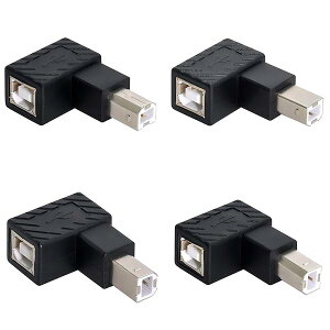 USB 2.0 Type B �v�����^�[ �I�X-���X 90�x�p�x�t�� �W�F���_�[�`�F���W���[ �R�l�N�^ �A�_�v�^�[ �f�B�X�N�X�L���i�[�p 4�p�b�N ��������