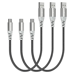 USB C P[u Galaxy S20 Plus S10 Note 9 A10e A51 LG V60 G7 iPad ProȂǂɑΉ iC 3pbN 1tB[g }[dUSB A to Type CR[h (ubN) 