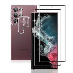 Galaxy S22 Ultra KXtB 2 Galaxy S22 Ultra 5G SCG14 SC-52C tB + 2 JیtBZb 9Hx Ή MNV[S22Eg KX S یtB P[X ߗ 3D Touch