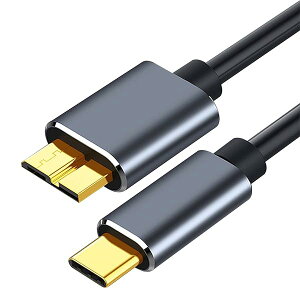 USB Type C to USB3.0 ϊP[u f[^] Type C to Micro-B 3.0 P[u Type c HDDOtn[hhCu / Macbook (Pro / Seagate / Chromebook PixelȂǑΉ 5Gbps] (0.5m Type C to Micro-B 3.0) 