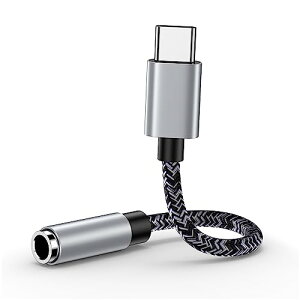 USB Type C to 3.5 mm XCzWbNA_v^[ USB C to AuxI[fBIhOP[u ʘb / y / R Type C wbhtHWbNA_v^ Cz ϊP[u iPhone 15 iPad Xperia Ga