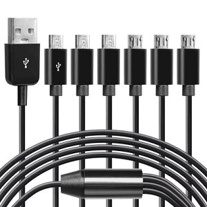 USB 1�I�X -6�I�X micro �X�v���b�^ Y�P�[�u�� micro Y�X�v���b�^�[ U�f�B�X�N �L�[�{�[�h �}�E�X�̃f�[�^�]�� ��d�̓t�@���Ȃǂ�USB�f�o�C�X�̓d���������T�|�[�g1.5M ��������