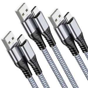 USB Type C P[u 2m USB-A & USB CP[u 3{Zbg 2m 3.0A }[d^Cvc P[u iPhone 16 Plus / 16 Pro Max Galaxy S21 S22 S23 S23 S23 Ultra S20 S10 S9 Note 20 Pixel 7 ̑ Android  USB C@Ή