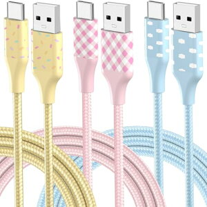 USB Type C P[u 3 {Zbg 2m QC3.0 Ή 3A [d ϋvґgP[u USB-A to C iPhone 15 / 16 / Samsung / Google Pixel Ή u[ / CG[ / sNe 1 {