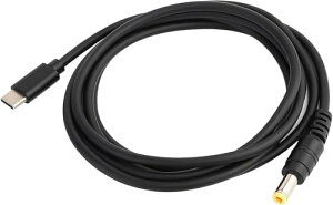 Type C to 5.5x2.5mm PD ϊP[u USB C ϊA_v^[ m[gp\R [d P[u Oa5.5mm a2.5mm ϊA_v^ USB Type C 65Wo͑Ή gK[P[u 1.5m 