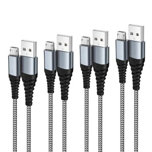 }CN usb P[u Micro USBP[u 3A }[d 1m + 1m + 2m + 2m 4{Zbg ϋv f[^] iC fh~ _ USB-A Micro-B Galaxy Xperia ps4Rg[[ v^[Ή Android