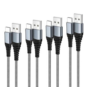 USB Type C P[u 1m + 1m + 2m + 2m 4{Zbg ^Cvc P[u usb c 3A}[d X}z [dP[u f[^] iC USB-A to USB C eΉ iPhone 16 / 15 Samsung / Note / Huawei Sony Xperia Nintendo Swi