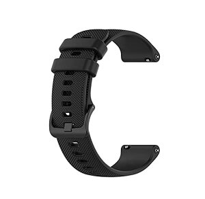 Garmin Vivoactive6 / 5 / Venu Sq 2 / Sq �o���h �x���g �V���R�� �����o���h Forerunner 165 / Approach S50 / S44 / ForeAthlete55 / Forerunner245 / 645 / vivoactive3 / Venu�Ȃǂ� 20mm �݊��i �����x���g �A�N�Z�T���[ (�u���b�N