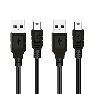 PS3[dP[u 180cm 2{ 1.8M USB A miniB IXIX USB miniB P[u Rg[[ P[u USB2.0 fWJ PS3 Rg[[ hCuR[_[ HDD GPS Ȃǂ (2{) 