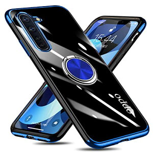 OPPO Reno3 A リング ケース クリア 透明 耐衝撃 オッポ reno3 a カバー スリム ストラップホール付き スタンド機能 TPU 車載ホルダー 落下防止 防塵 薄型 軽量 一体型 変形防止 全面保護ケース オッ