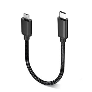 Type C Micro USB P[u 0.3m 1{Zbg (USB C to micro) OTGP[u 2.4Ao ^CvC }CN ^CvB [dP[u USB2.0 f[^] AndroidX}z Ȃǂ (ubN) 