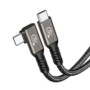 Thunderbolt 4 P[u 0.5m L USB4 [240Wo / 40Gbpsf[^] / 8K@60Hz fo] T_[{g 4P[u ʌ݊X}[gtH ^ubg m[gp\R̃^Cvc@ɑΉ