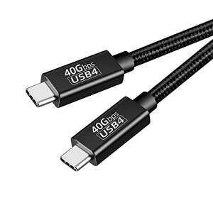 Thunderbolt 4 P[u 0.2m USB4 [ 240Wo / 40Gbpsf[^] / 8K 4K / USB 3.2/3.1/3.0/2.0 ] T_[{g 4P[u USB4Thunderbolt 3USB CƉʌ݊ X}[gtH ^ubg m[gp\R