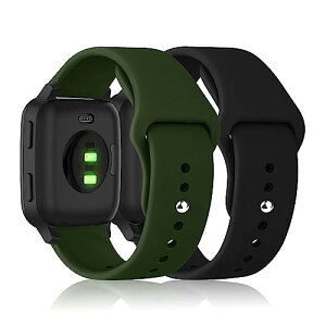 Garmin Vivoactive 6 / 5 / 3 / 3 Music / Venu Sq 2 / Venu 2 Plus �����x���g �X�|�[�c�o���h �_� 20mm �V���R�� �o���h for Garmin Forerunner 165 / 165 Music / 645 2�Z�b�g (�u���b�N + �O���[��) ��������