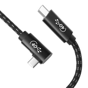USB4 P[u 0.5m Thunderbolt 4 L^ (100W }[d 40Gbpsf[^] 8K@60Hz / 24K@60Hz fo) Thunderbolt 3 USB 3.2ʌ݊X}[gtH ^ubg m[gp\R Q[@̃^Cvc@ɑΉ 