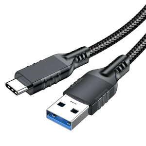 USB Type C ケーブル 5m USB A to USB C 10Gbps高速データ転送 USB3.1 Gen2 ケーブル 60W (3A / 20V) 急速充電 タイプc 充電ケーブルスマートフォン タブレット ゲーム機のタイプc機種に (ブラック)