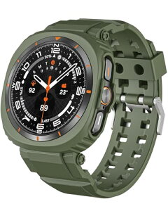 Galaxy Watch Ultra �x���g TPU �V���R�� �o���h ��̌^ �ϏՌ� ���h�~ �h�� �y�� �\�t�g �P�[�X�o���h �X�|�[�c���[�v �j�����p �S�ʕی� �M�����N�V�[�E�H�b�`�E���g�� �X�g���b�v �A�[�~�[�O��
