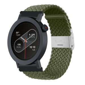 CMF by Nothing Watch Pro 2 交換バンド サイズ調節可能 22mm 交換ベルト ナイロン製 弾力性 CMFウォッチプロ2 編組バンド 伸縮性 柔らかい 防汗 軽量 コンパチブル CMF Watch Pro 2 替えベルト 緑 送料無料