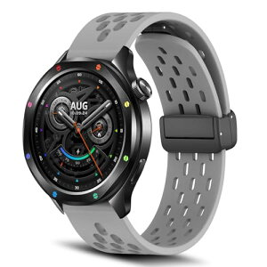 Xiaomi Watch S4 �o���h 22mm �V���R�� �}�O�l�b�g�t�� �X�|�[�c�o���h �ւ��X�g���b�v �����x���g �_�炩�� �ʋC�� �����ȒP �y�� �������₷�� �j���� Xiaomi Watch S4 (���C�g�O���[ ) ��������