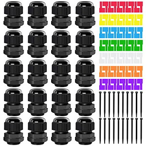 PG11 �h���P�[�u�� �O�����h IP68 �����\ 5-10mm �i�C���� �v���X�`�b�N �V�[�����C���[�R�l�N�^ �W�����N�V�����{�b�N�X�p7�P�[�u�����x�� ���C���[�^�C 20�Z�b�g