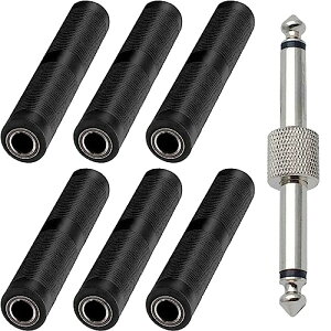 1/4C` TRS/TS X - X Jv[ 6.35mm WbN XeI RlN^ TRS XeIуm WbN A_v^[ WCi[ Xs[J[ Av M^[p 6.35 IX - IX vOt (7