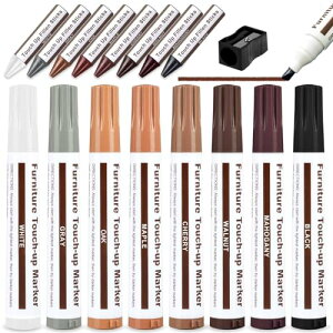 木製家具 補修セット 8色 16本セット 家具補修マーカー フローリング 補修 簡単で迅速な補修 フローリング消し キズ隠し 複数の色 補修ペン 補修 キズ 床キズ補修 小さな傷 家具の磨耗 鉛筆