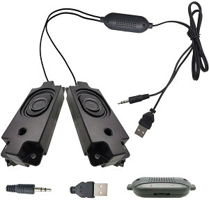 キャビティスピーカー 3W 8 オーム 5V USB 電源ポート 重低音 3w コンピューター カーオーディオ テレビ その他の電子機器に適しています USB 電源ポート 3.5mm オーディオポート ケーブル長さ 1.5m