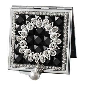 手鏡 コンパクトミラー キラキラ 持ち運び 化粧鏡 小型 おしゃれ 化粧ミラー 折りたたみ鏡 女優ミラー 小さい鏡 ミニポケットミラー 折りたたみミラー 旅行 化粧用 ポーチ 贈り物 ギフト プ