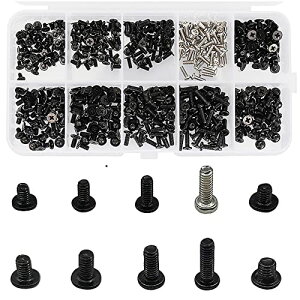 500ピース ラップトップネジ交換修理キット ステンレス鋼ネジ マザーボードラウンドなべ頭プラスネジセット 収納ケース付き 電子修理アクセサリー 送料無料