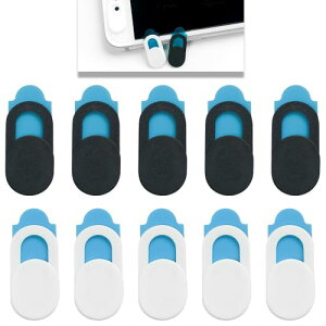 ウェブカメラカバー 盗撮防止 10枚セット(黒5枚+白5枚) PC カメラ 目隠し インカメラ用セキュリティシール プライバシーウェブカメラプロテクション 携帯電話 ラップトップなどに適応盗