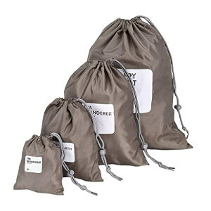 ドローストリングの防水バッグ 4 in 1ナイロン折りたたみ弦のスポーツバックパック ポータブルトラベルストレージバッグ衣料品靴オーガナイザースポーツスクールビーチホリデー水泳旅行