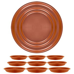 植物 受け皿 屋内 屋外 植物植木鉢 ドリップトレイ ガーデンソーサー 植物ポット ソーサー トレイ 植木鉢 家庭用植物の表面保護-9個(14/15/17cm)