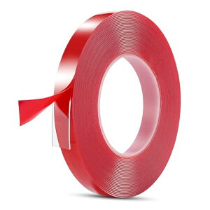 両面テープ 強力 透明 車用両面テープ アクリル両面テープ 業務用 屋内/屋外両用 多用途 超強力 両面粘着テープ 車用 耐熱 防水 耐候 多用途 厚手 幅10mm×長さ10m 送料無料