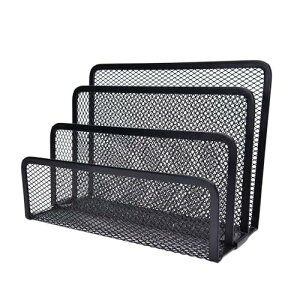 メッシュレターペーパーファイル収納スタンドラックホルダートレイオーガナイザーデスクトップオフィス