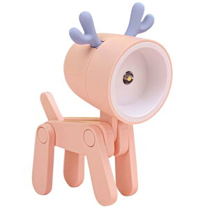 LEDライトナイトライト 動物のベッドサイドランプ 卓上ライト かわいい おしゃれ 電池式 寝室 リビングルーム 子供部屋の装飾に最適(ピンクフォーン)