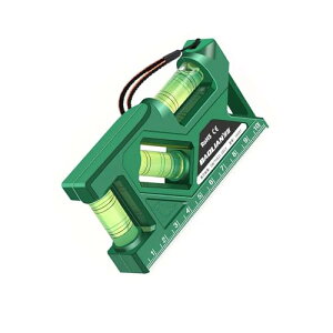 ミニレベル 水平器 小型 クリスタルレベル 水準器 アクリルチューブ バブルレベル 6面測定 マグネット付 水平気泡管 垂直気泡管 目盛り付 105mm 送料無料