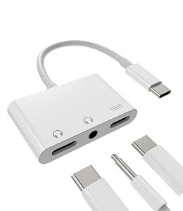 ^CvcCzWbNイ[dϊUSB DAC 3.5mmwbhtHA_v^ (3 in 1 Apple IPhone15 Pro Max Ipad Mini Type-CI[fBI}CNڑA_v^[vOP[uUSB C AUX