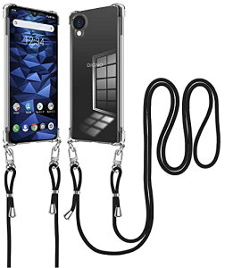 Kyocera DIGNO BX2 �P�[�X �N���A DIGNO SX2 �J�o�[ DIGNO BX2 A101KC �X�}�z�P�[�X �l�b�N �V�����_�[ �X�g���b�v�t�� ���|�� �΂߂��� ��|���P�[�X TPU ���^ �y�� ���O���\ �����h�~ Qi�}���[�d�Ή� 