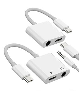 ^Cvc CzϊA_v^ (2pbN) 2in1 イ[d  A_v^ hO Type-c Aux }[d҉ϊ@ DAC USB CI[fBIAApple IPhone15 Pro Max Plus IPad Pro_v^[3.5mmW