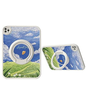 iPadAir4 iPadAir5 P[X 360x] ԕ cu X^h iPad Air  5 4  Jo[  PU TPU \tgP[X CXg IWi t t[ ,Color R+White 