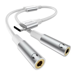 USB C3.5mm AuxI[fBIwbhtHXvb^ 2-in-1I[fBIA_v^ nC]DAC`bvWbNA_v^ƃsNZ7 6 Pro 5 MNV[S23 S22 S21 