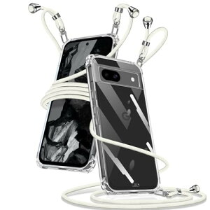 Google Pixel 8a ケース クリア ショルダー ピクセル8a カバー 携帯ストラップ Google Pixel 8a スマホケース 肩掛け 斜めかけ 縄掛けケース 透明 薄型 軽量 TPU 携帯ケース 紐付き 斜めがけ 織りストラ