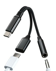 USB-C 3.5mm CzWbN [d ϊA_v^ USB C ^CvC ΉiPhone 15 Pro iPad Air Type-C P[u (2in1) ΉApple MacBook DAC TypeC  A_v^[ AUX  [dȂCz  Multiport USBC 